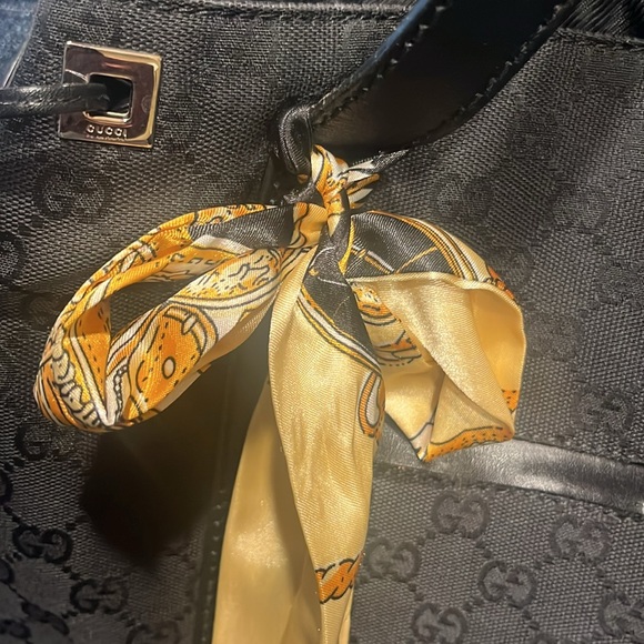 Large Black Gucci Monogram Tote - Picture 10 of 10